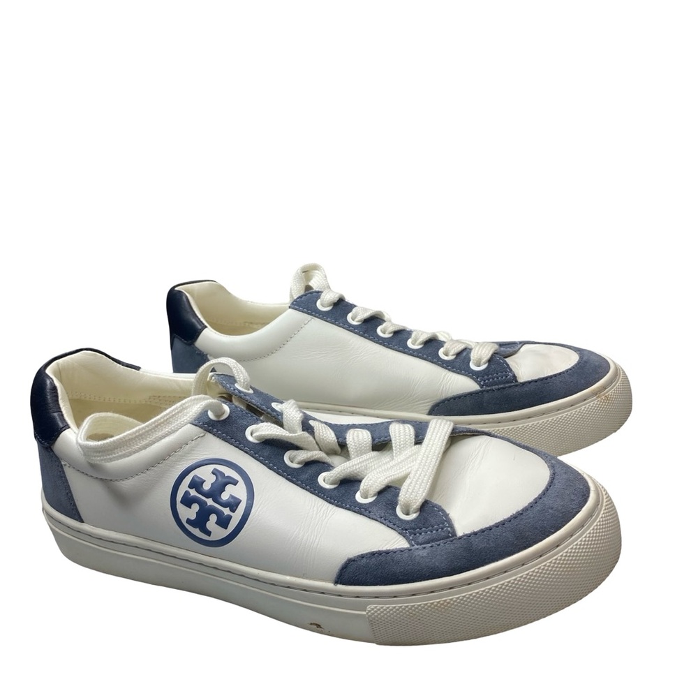 Tory Burch Women's Blue and White Sneakers - Picture 4 of 11
